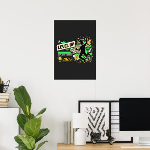 Pixel-Art-Abschluss 2026 Level Up Poster