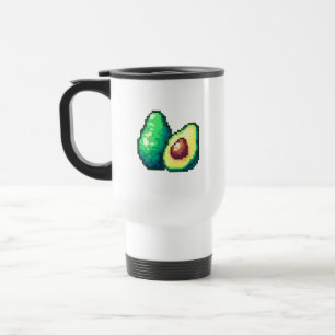 Pixel Art Avocado-Tasse Reisebecher