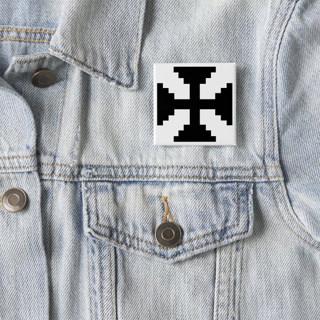 Pixel Art Black Cross Symbol Button (Von Creator hochgeladen)