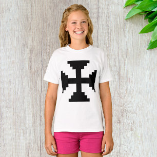 Pixel Art Black Cross Symbol T-Shirt