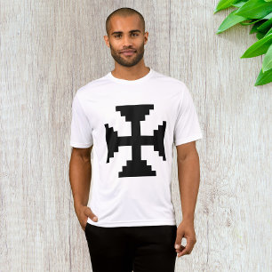 Pixel Art Black Cross Symbol T-Shirt