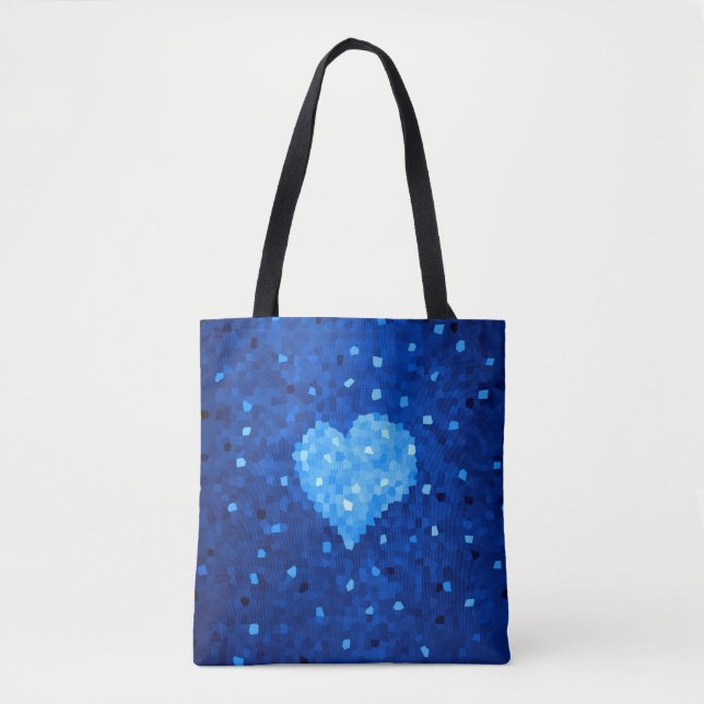 Pixel Art Blue Heart Retro Gamer Liebe (Vorderseite)