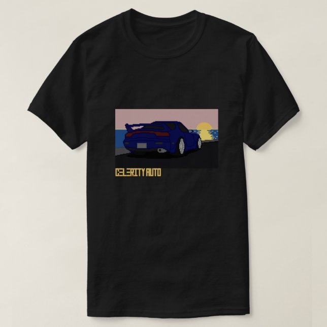 Pixel Art Car JDM Legend Rotary FD T-Shirt (Design vorne)