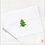 Pixel Art Christmas Tree Quadratischer Aufkleber<br><div class="desc">Pixel Art Christmas Tree Square Sticker</div>