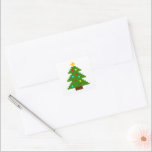 Pixel Art Christmas Tree Quadratischer Aufkleber<br><div class="desc">Pixel Art Christmas Tree Square Sticker</div>