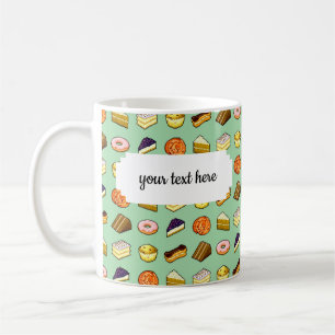 Pixel Art Delicious Cakes Pattiserie Muster Kaffeetasse