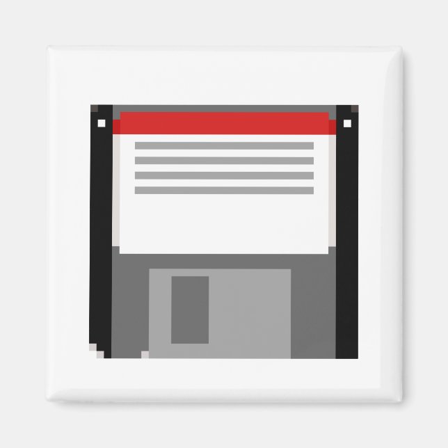 Pixel-art-Diskette Magnet (Vorne)