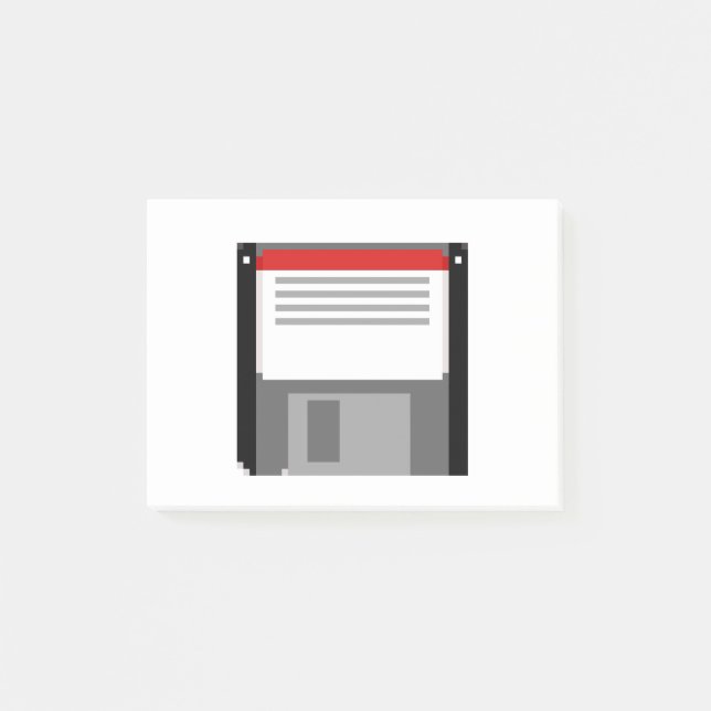Pixel-art-Diskette Post-it Klebezettel (Vorderseite)
