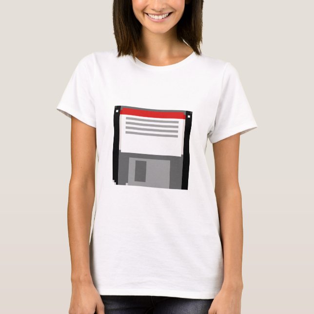 Pixel-art-Diskette T-Shirt (Vorderseite)