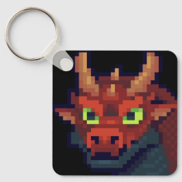 Pixel Art, dragon sleutelhanger  Schlüsselanhänger