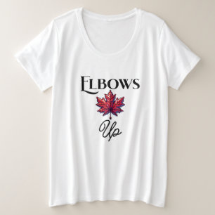 Pixel Art Elbows Up   Unterstützung für Kanada und Große Größe T-Shirt