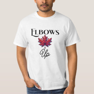 Pixel Art Elbows Up   Unterstützung für Kanada und T-Shirt