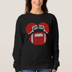 Pixel Art Football mit Helmet Football Hobby Sport Sweatshirt