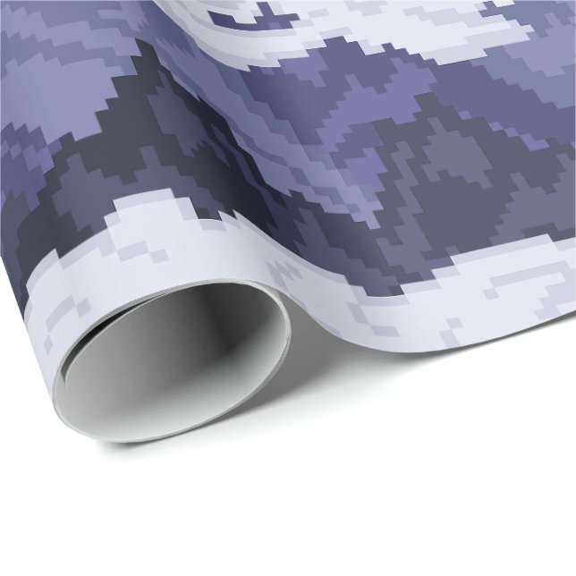 Pixel-Art-Gebirgslandschaftsmuster Geschenkpapier (Rolleneckpunkt)