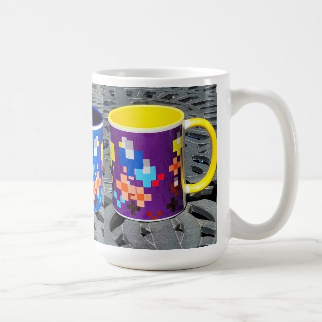Pixel Art Impressionismus - Sommer 2023 Tasse (Rechts)