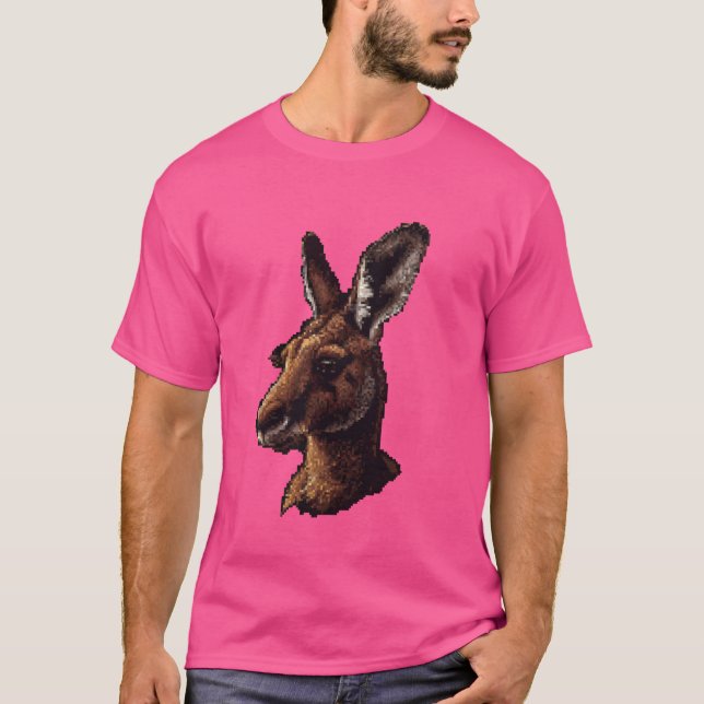 Pixel Art Lover - Mama des Kangaroo-Vaters T-Shirt (Vorderseite)