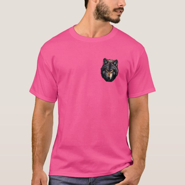 Pixel Art Lover - Wolf Vater Mama T-Shirt (Vorderseite)