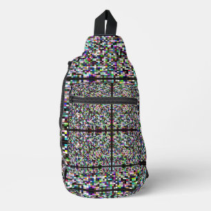 Pixel Art Multicolor Crossbody Bag