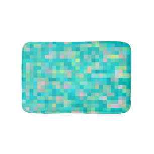 Pixel Art Multicolor Muster Badematte