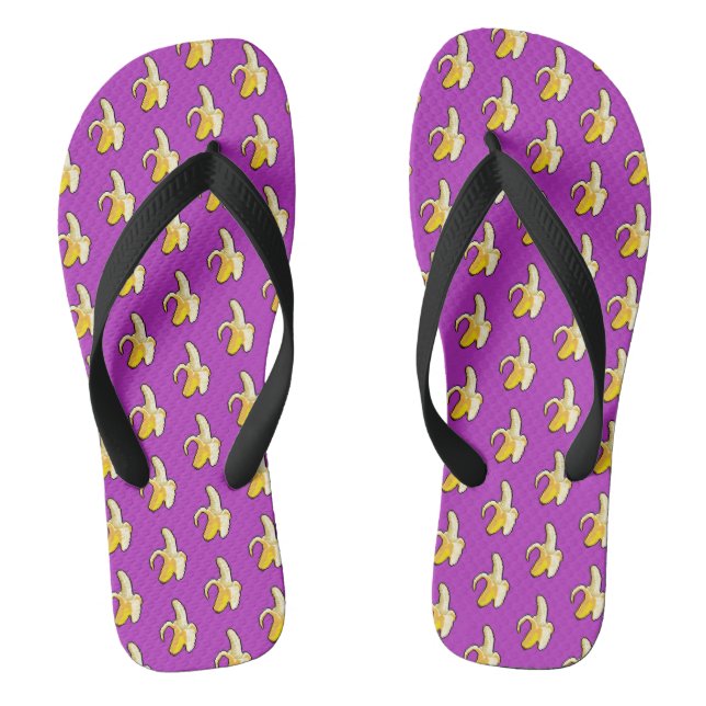 Pixel Art Pattern Peeled Banane Flip Flops (Fußbett)