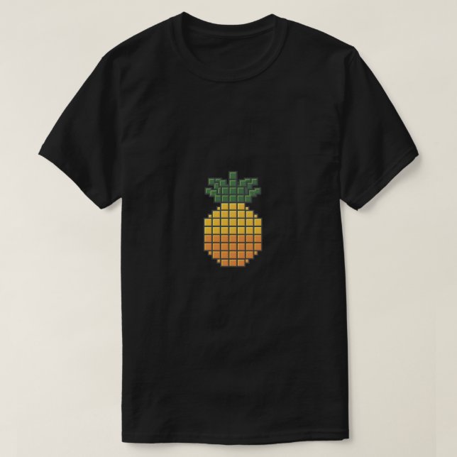 Pixel Art Pineappel Einfaches Design T-Shirt (Design vorne)