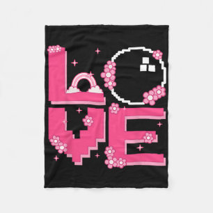 Pixel Art Retro 60er 70er Style Hippie Outfit Lieb Fleecedecke