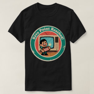 Pixel Art Save Cartridge Abzeichen – Gaming Nostal T-Shirt