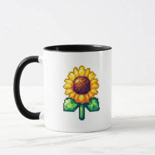 Pixel Art Sunflower Tasse