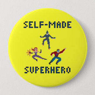 Pixel Art Superheroes-Schlüsselanhänger Button