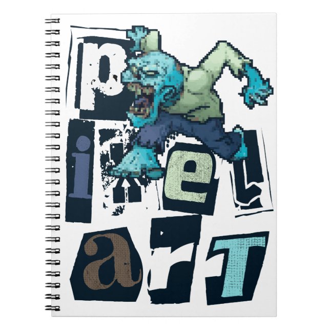 Pixel Art und Monster Notizblock (Vorderseite)