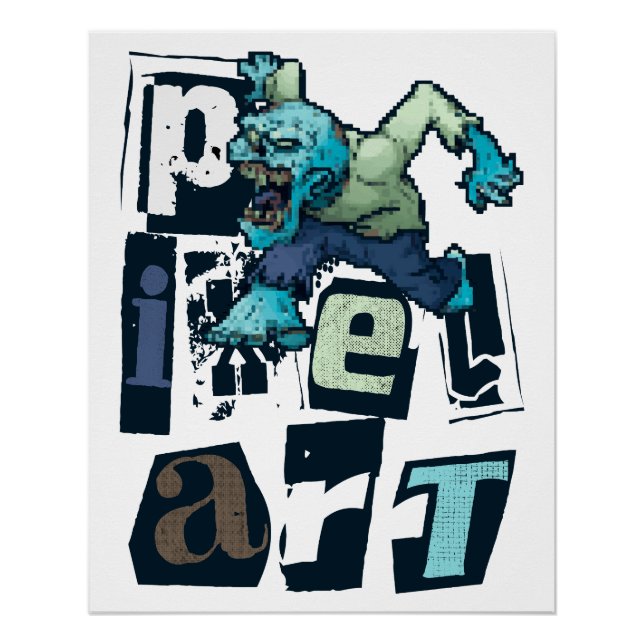 Pixel Art und Monster Poster (Vorderseite)