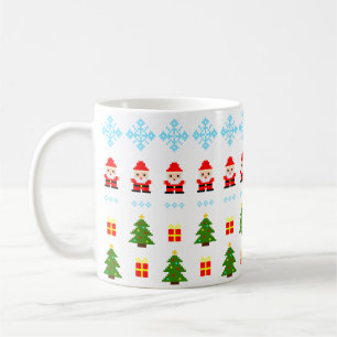 Pixel Art Weihnachten Kaffeetasse