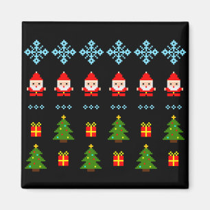 Pixel Art Weihnachten Magnet