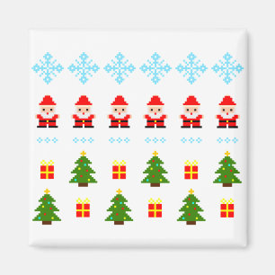 Pixel Art Weihnachten Magnet