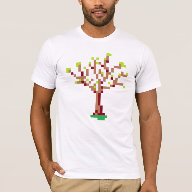 Pixel-Baum T-Shirt (Vorderseite)