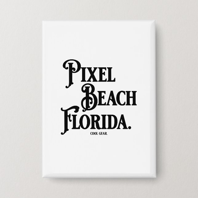 Pixel Beach Florida Knopf Button (Vorderseite)