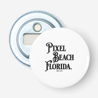 Pixel Beach Florida Knopf Flaschenöffner