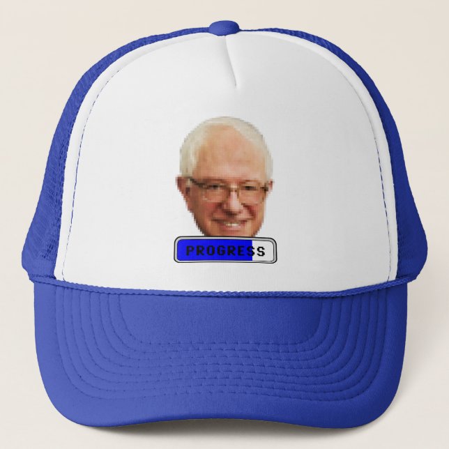 Pixel Bernie Sanders - PROGRESS Truckerkappe (Vorderseite)