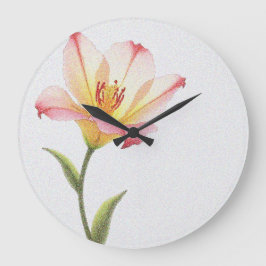 Pixel Bloom Trio Große Wanduhr