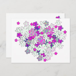 Pixel-Blume-Bunch-Postkarte Postkarte