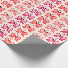 Pixel-Bogen in High Heels Muster Geschenkpapier