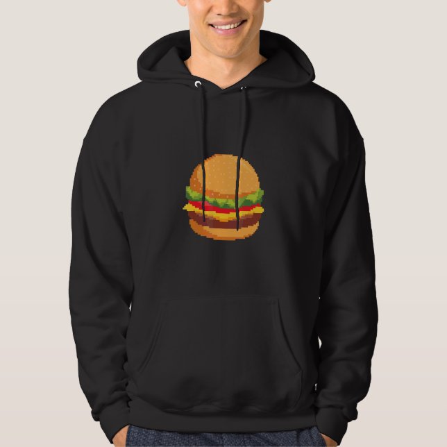 Pixel-Burger Hoodie (Vorderseite)