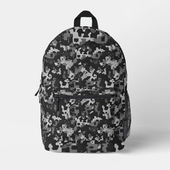 Pixel Camo Stealth Bedruckter Rucksack (Vorderseite)