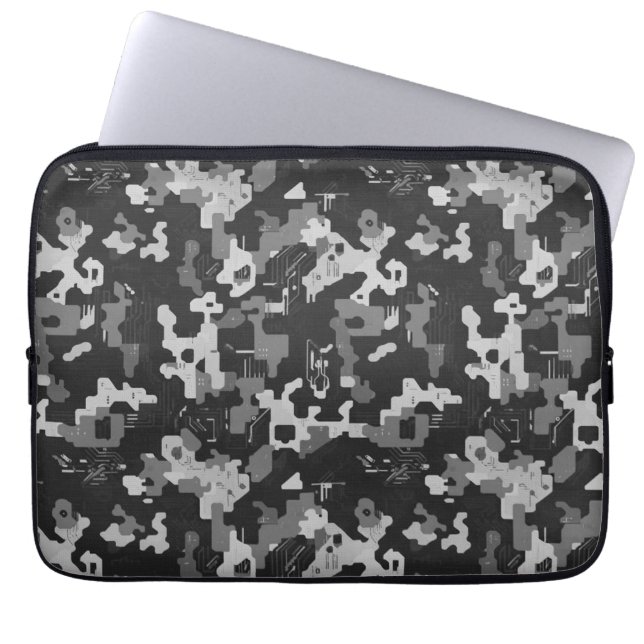 Pixel Camo Stealth Laptopschutzhülle (Vorderseite)