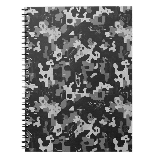 Pixel Camo Stealth Notizblock (Vorderseite)