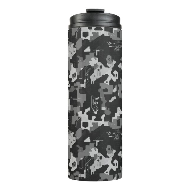 Pixel Camo Stealth Thermosbecher (Vorderseite)