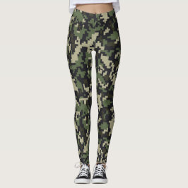 Pixel Camouflage Print Leggings