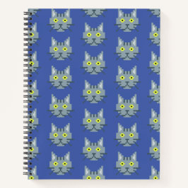 Pixel-Cat-Muster Notizbuch