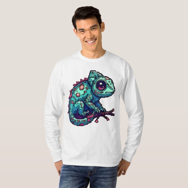 Pixel Chameleon Shift T-Shirt (Vorne ganz)