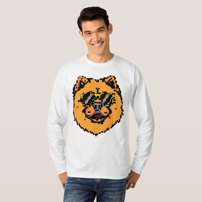 Pixel-Chow-Chow T-Shirt (Vorne ganz)